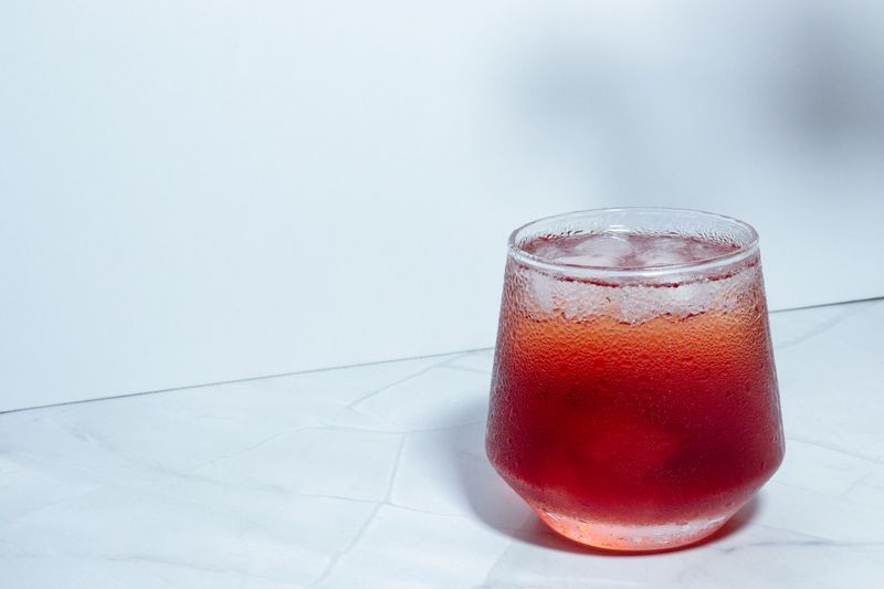 Fresh agua fresca hibiscus drink
