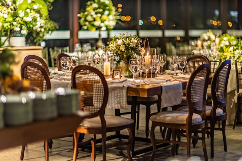 Private dining event setup at chuys restaurant